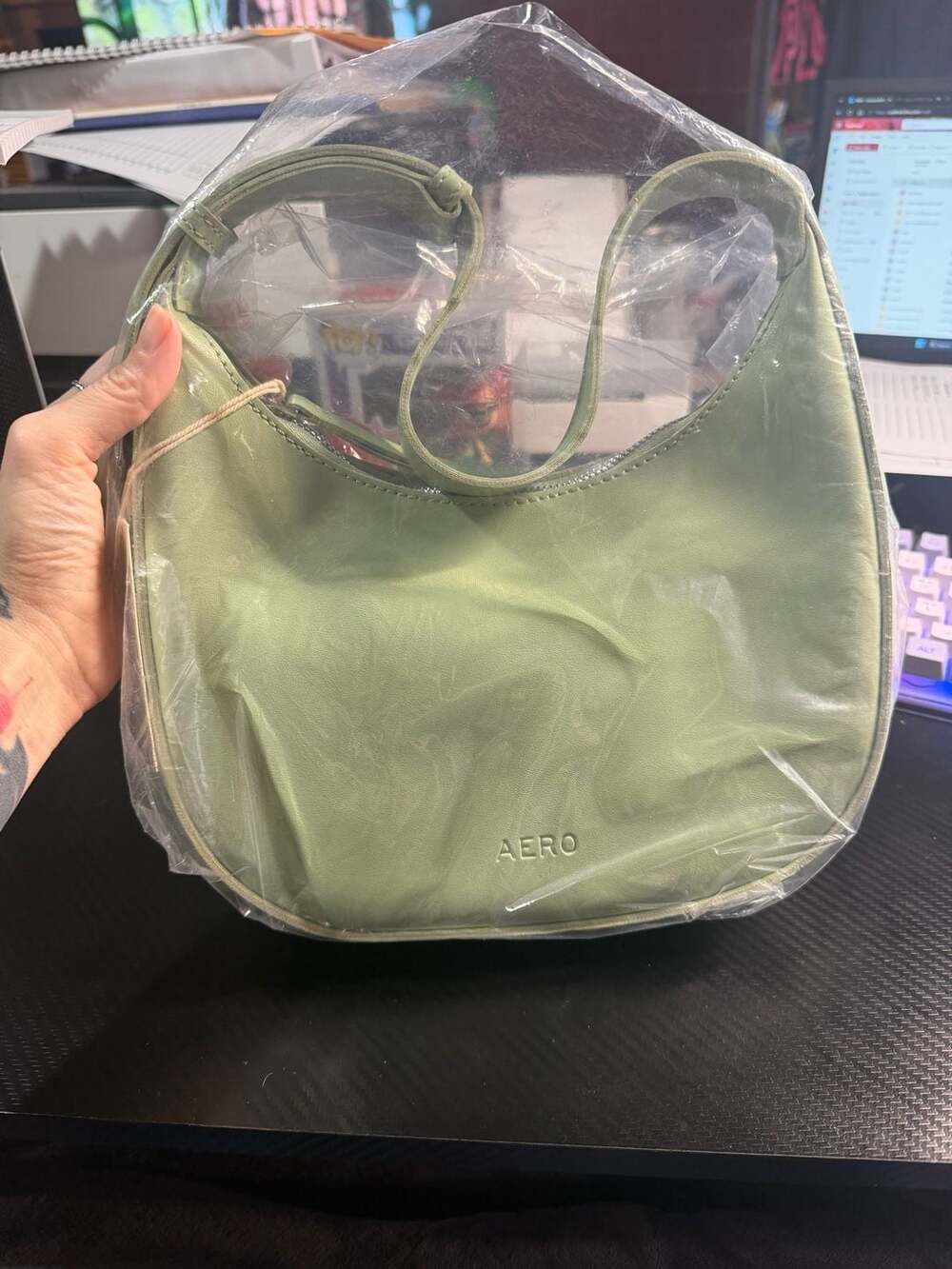 Aeropostale Mint Crescent Hobo Shoulder Bag SJHB040